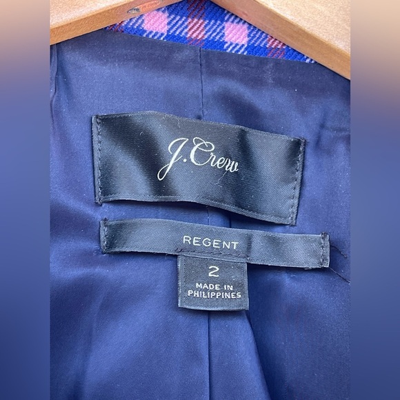 J. Crew Regent Checkered Plaid Blazer Women’s size 2 - Picture 5 of 11